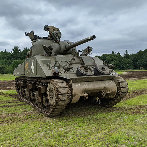 Driving a machine capable of crushing cars at 50mph across rough terrain - yes please!